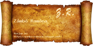 Zámbó Ramóna névjegykártya
